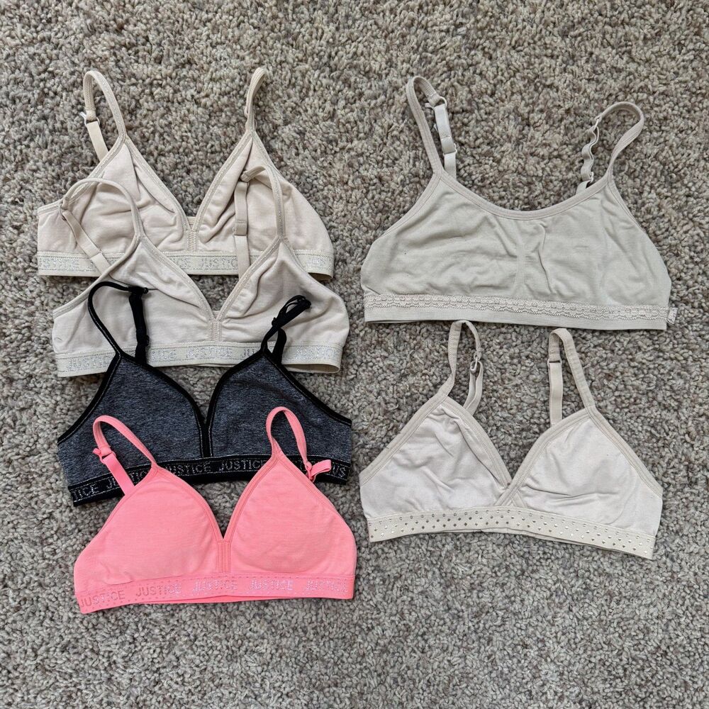 (6) justice girl size 30 bra cami VGUC/EUC